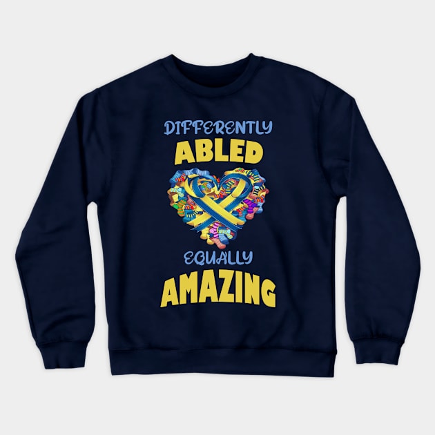 World Down Syndrome Awareness Crewneck Sweatshirt by tamdevo1